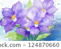 茄子花*夏季花卉背景素材 124870660
