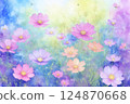 波斯菊 *秋花背景素材 124870668