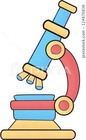 The illustration of a microscope 124870836