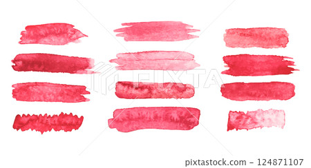 Creative use of red watercolor strokes for art projects and designs Creative use of red watercolor strokes for art projects and designs 124871107