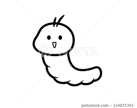 昆蟲毛蟲單色 昆蟲毛蟲單色 124871301