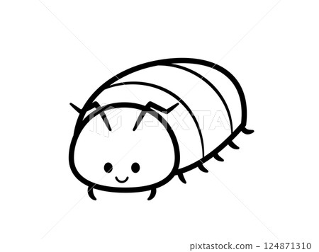 Insect_Pillbug_Monochrome 124871310