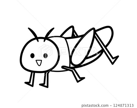 Insect_grasshopper_monochrome Insect_grasshopper_monochrome 124871313