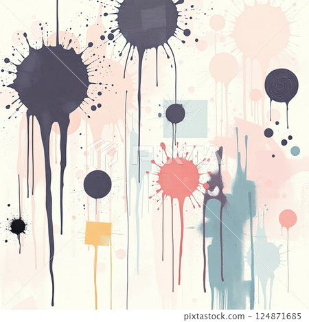 Grungy background. Chaotic design with layered ink drops and dramatic splashes. Grungy background. Chaotic design with layered ink drops and dramatic splashes. 124871685