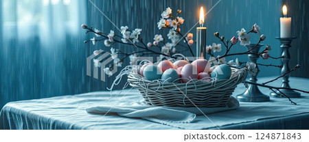 A cozy and refined Easter setup that blends seasonal joy with sophisticated style. A cozy and refined Easter setup that blends seasonal joy with sophisticated style. 124871843