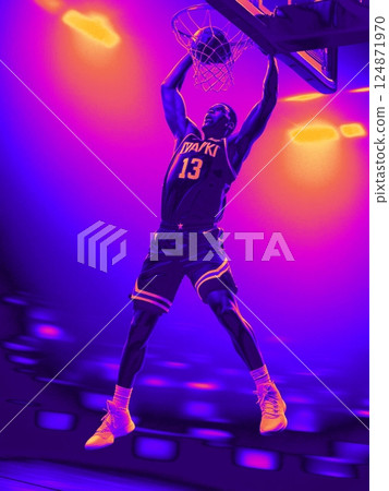 Basketball dunk 124871970