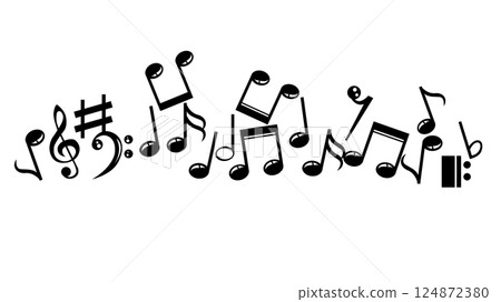 Musical notes staff background with lines 124872380