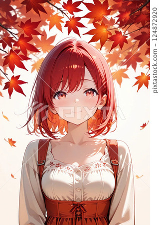 站在秋葉下的女人 站在秋葉下的女人 124872920