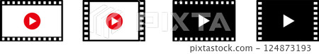 Video, play and film icon 124873193