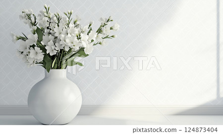 White flower background material (Generative AI) White flower background material (Generative AI) 124873404