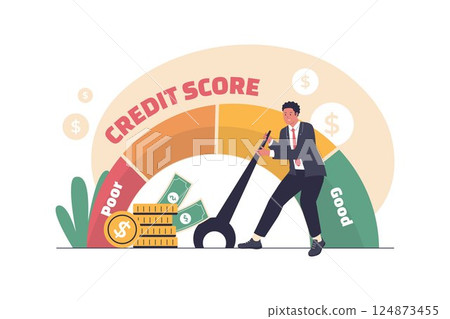 Credit Score Illustration 124873455