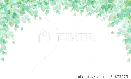 A frame image of fresh greenery with a transparent feel 124873975