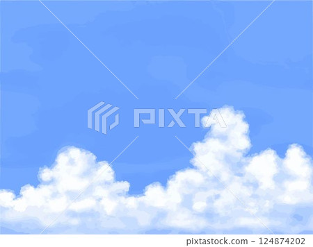 夏天藍天和出云云彩 124874202