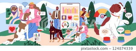 Pet gadgets enhance the lives of pets and their owners. Devices for tracking health, activity, and communication foster stronger bonds. Modern technology supports pet care with innovation and Pet gadgets enhance the lives of pets and their owners. Devices for tracking health, activity, and communication foster stronger bonds. Modern technology supports pet care with innovation and 124874339