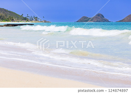 Hawaiian Holidays: Bellows Beach, Oahu Hawaiian Holidays: Bellows Beach, Oahu 124874897