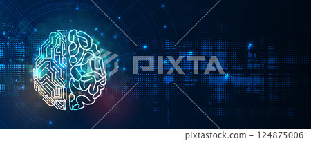 Artificial intelligence technology and cyber space concept 124875006