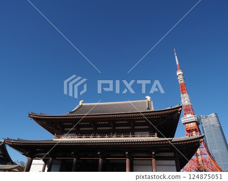 Tokyo Tower and Zojoji 124875051