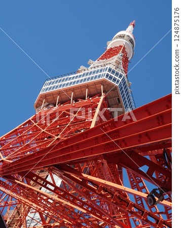 Blue Sky and Tokyo Tower Blue Sky and Tokyo Tower 124875176