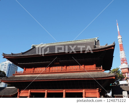 Zojoji and Tokyo Tower 124875222