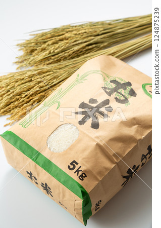Rice in a rice bag Rice in a rice bag 124875239