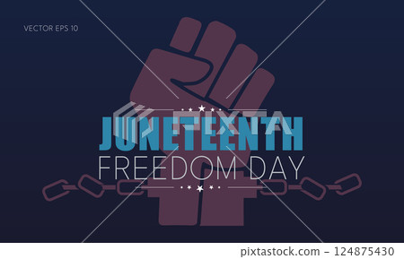 Juneteenth Fist and Chain Equality Poster 124875430