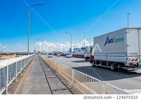 千葉縣荒川河口大橋風景 124875810