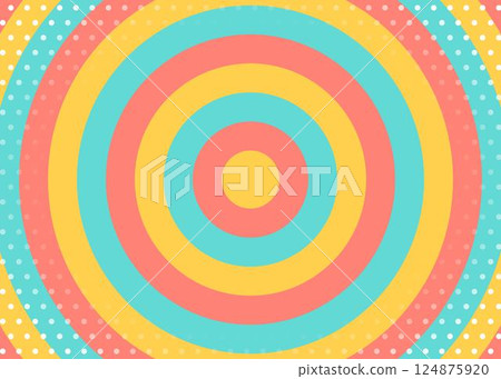同心圓和圓點圖案背景、圓形條紋、漩渦的圖像 124875920