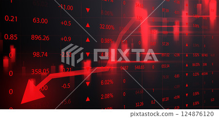 business vector illustration design Stock market charts or Forex trading charts for business and finance ideas. 124876120