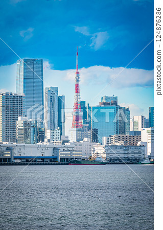 Tokyo: Odaiba on a clear day Tokyo: Odaiba on a clear day 124876286