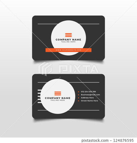 Business Card Template with Minimalist Concept 124876595