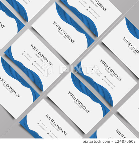 Creative Business Card Template with Paper Cut Style Creative Business Card Template with Paper Cut Style 124876602