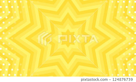 Concentric star shapes, dot pattern background, eight-pointed star, pop design 124876739