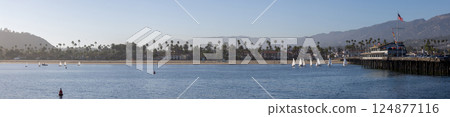A breathtaking panoramic view of the Santa Barbara coastline A breathtaking panoramic view of the Santa Barbara coastline 124877116