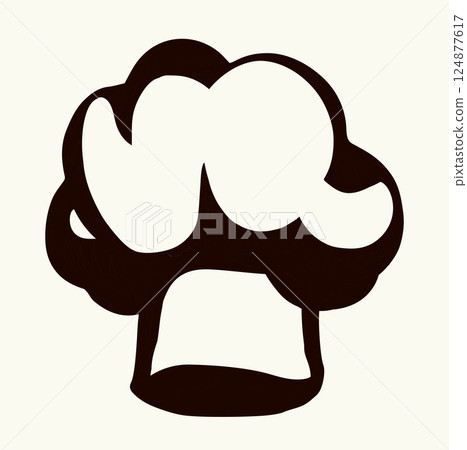 Vector drawing. Old chef hat 124877617