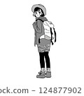 背包登山女孩 124877902