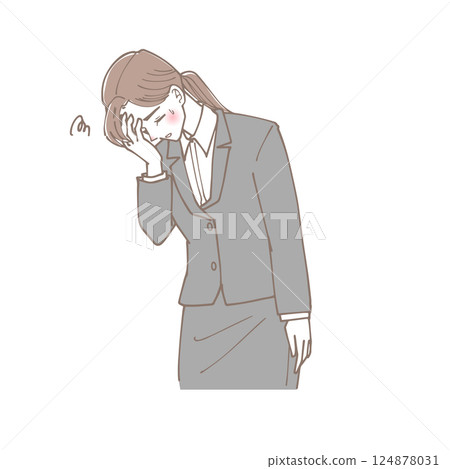 一位失敗的女商人的例證 一位失敗的女商人的例證 124878031