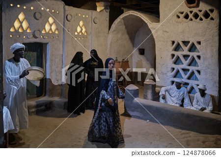 Aswan, Egypt- February 7 2024: The Nubian Museum (the International Museum of Nubia) is an archaeological museum located in Aswan, Upper Egypt dedicated to Nubian culture, heritage, and civilization. 124878066