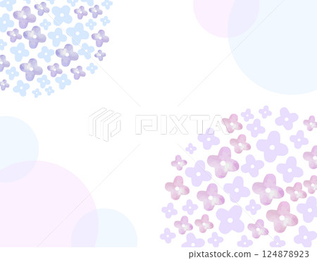 Image of the rainy season: Hydrangea frame 3 124878923