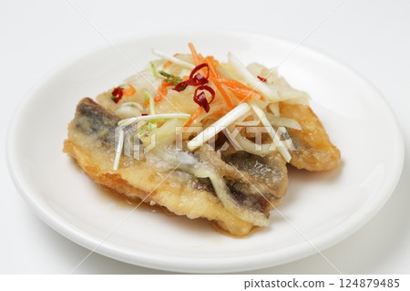 Pickled salted pickles 124879485