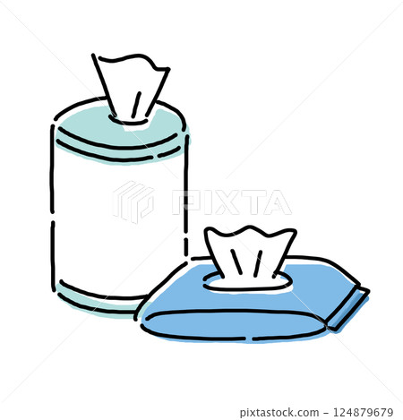 Wet wipes, clean, disinfectant Wet wipes, clean, disinfectant 124879679