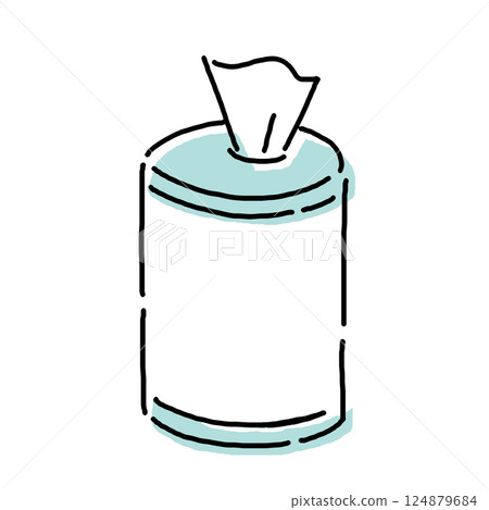 Wet tissue, tissue, disinfectant 124879684