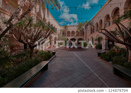 San Diego, California, USA- November 4 2004:  The Prado restaurant at Balboa Park. Part of the Cohn Restaurant Group family, The Prado is a renowned National Landmark right in the heart of Balboa Park 124879704