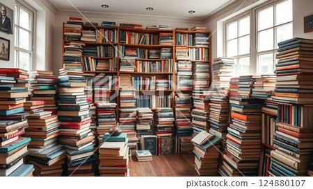 A room full of books 124880107