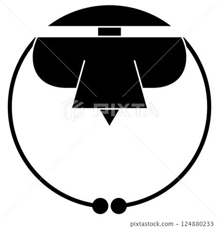 這是一個家族徽章。其中一個名叫 Mamezou。 這是一個家族徽章。其中一個名叫 Mamezou。 124880233