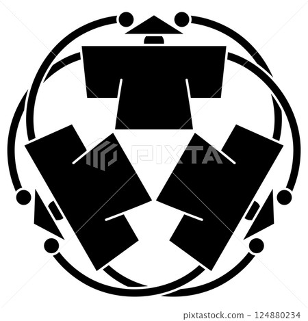 This is the family crest. It is called Mitsumamezo. This is the family crest. It is called Mitsumamezo. 124880234