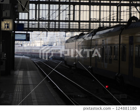 Amsterdam central train station tracks 124881180