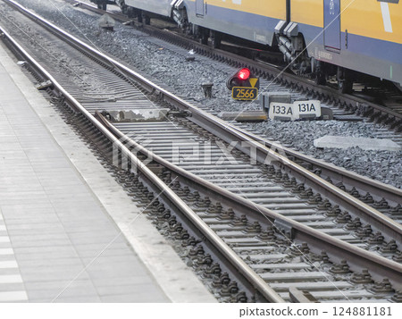 Amsterdam central train station tracks Amsterdam central train station tracks 124881181