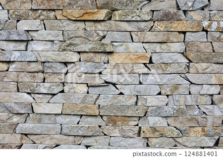 Stone wall fence of property 124881401