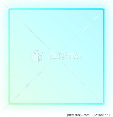 Neon frame for your design in blue color 124881567