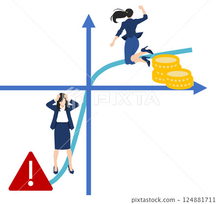 Prospect theory graphic illustration 124881711